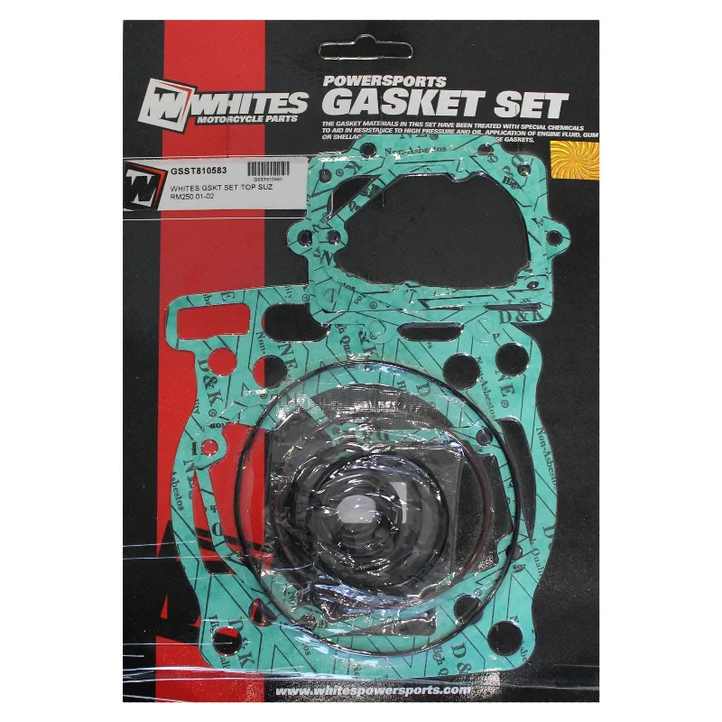 Bike chain tensioner-Whites Gasket Set - Top Suzuki RM250 \'01-\'02