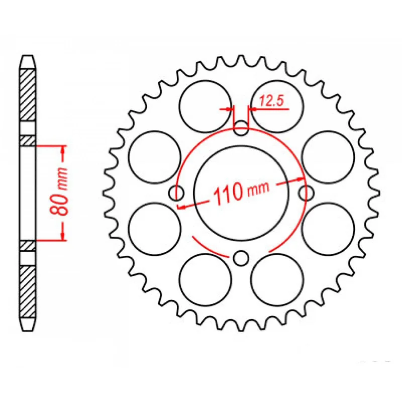 Bike saddle cover-MTX 333 Steel Rear Sprocket #630 (41T) (11-405-41)