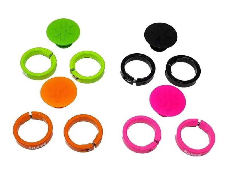 Mountain bike rims-Kansi Folding Bike Handlebar Grip Lockrings Choose Orange / Pink / Black / Green