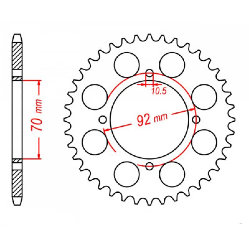 Cycling thermal vest-MTX 476 Steel Rear Sprocket #530 (35T) (11-033-35)