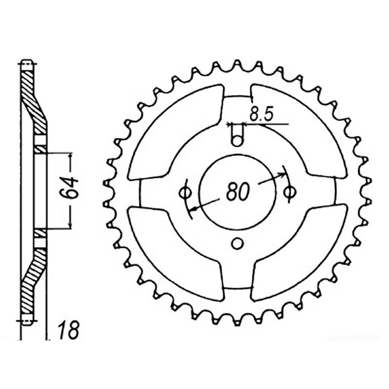 Cycling safety helmet-MTX 1925 Steel Rear Sprocket #428 (47T) (11-482-47)