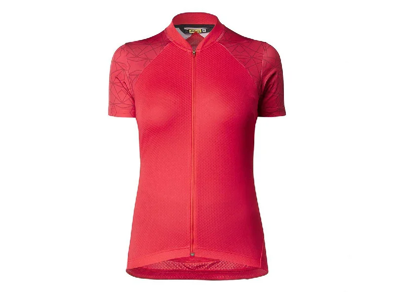 Road bike pedals-Mavic Sequence Short Sleeve Road Jersey - Womens - Lollipop Red