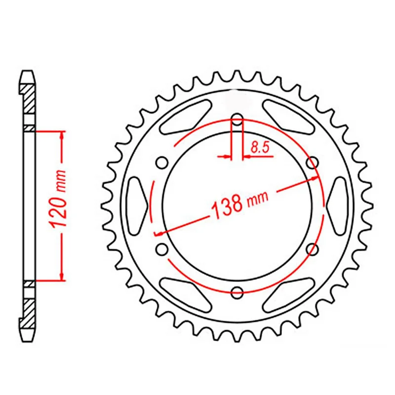 Cycling reflective jacket-MTX 312 Steel Rear Sprocket #525 (38T) (11-MR7-38)