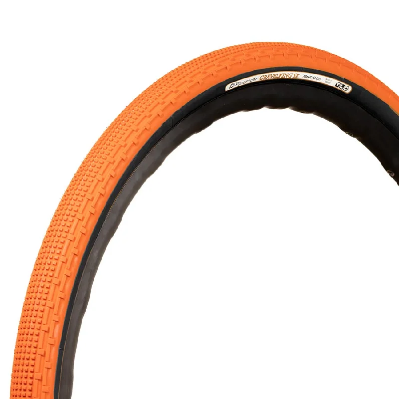 Bicycle lights bright-Panaracer GravelKing SS Tire - 700 x 32 Tubeless Folding Sunset Orange/Black