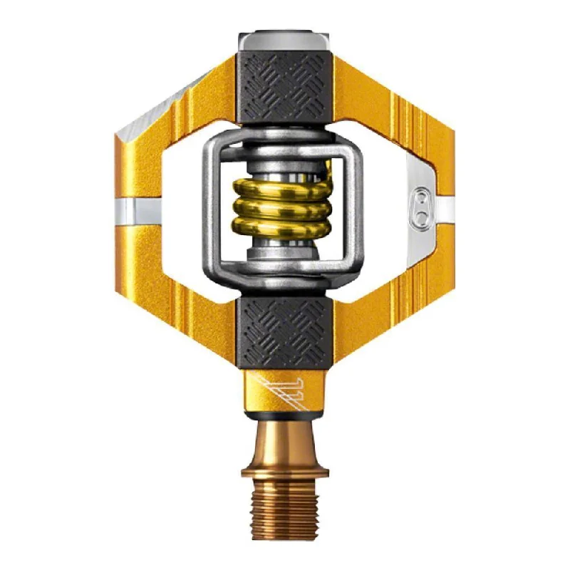 Bicycle headlight mount-Crankbrothers Candy 11 Pedals - Dual Sided Clipless Aluminum 9/16" Gold