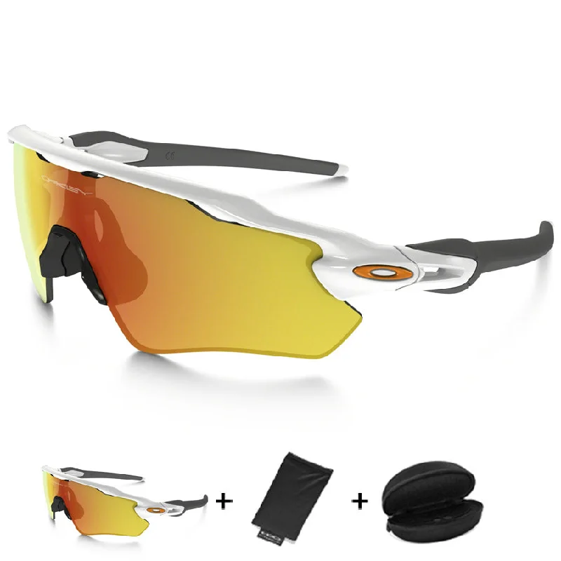 Cycling UV sleeves-Occhiali Oakley Radar EV Path - Polished White Fire Iridium