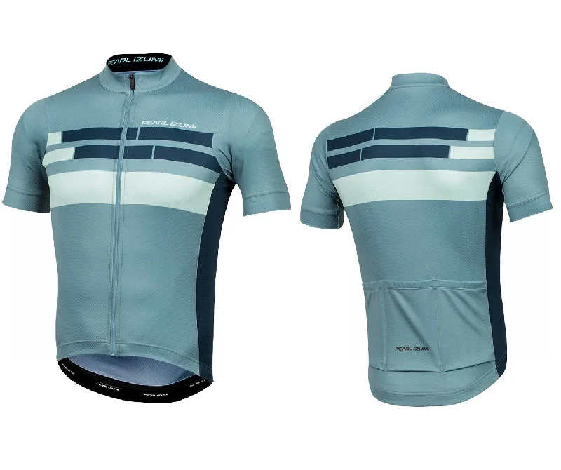 Mountain bike pedals-Pearl Izumi Elite Escape Graphic Short Sleeve Road Jersey - Arctic-Midnight Navy Segment