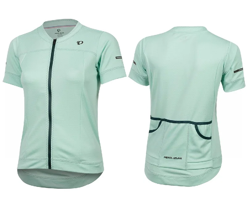 Bike tire liner-Pearl Izumi Elite Escape Short Sleeve Road Jersey - Womens - Mist Green - 2018