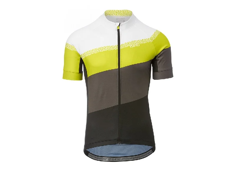 Mountain bike tires-Giro Chrono Sport Short Sleeve Road Jersey - Citron Green Terrace