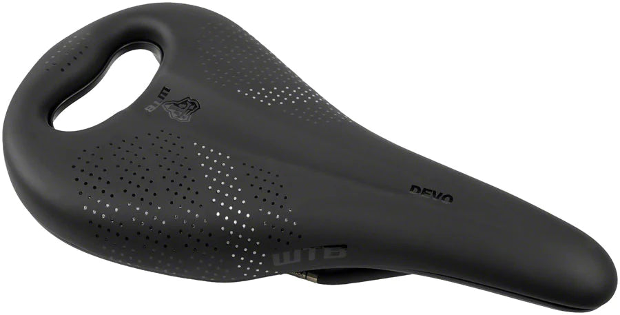 Cycling hydration pack-WTB Devo PickUp Medium Fusion Form Saddle - Stainless Rail - Black