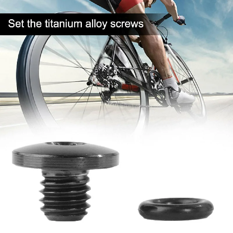 Cycling leg straps-Bike Bicycle Bleed Titanium Screw With O-Ring For-Shimano XT  SLX Zee Deore & LX Bicycle Hydraulic Disc Brake Screw