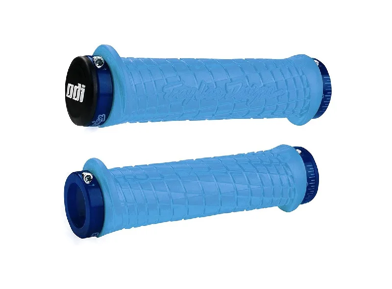 Mountain bike pedals-ODI Troy Lee Lock-On Bonus Pack Grips - Aqua