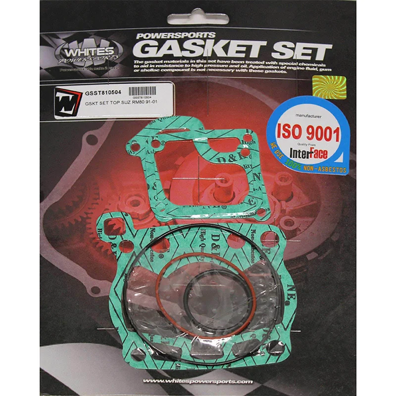 Bike frame protector-Whites Gasket Set - Top Suzuki RM80 \'91-\'01