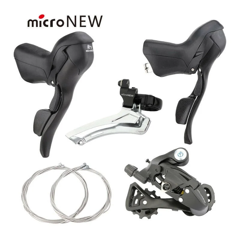 Cycling UV glasses-MicroNEW Road Bike Shifters 3x7 3x8 3x9 3x10 3X11Speed Brake Lever Bicycle 2x7 2x8 2x9 2x10 Speed Derailleur for Shimano