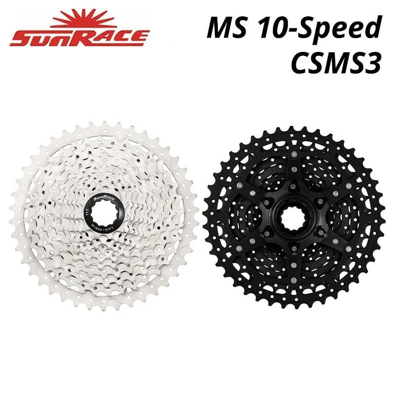 Road bike chain-SunRace CSMS3 10 Speed Wide Ratio Bike Bicycle Cassette 10S Mountain Compatible Shimano Deore M4100 M6000 10V FreeWheel