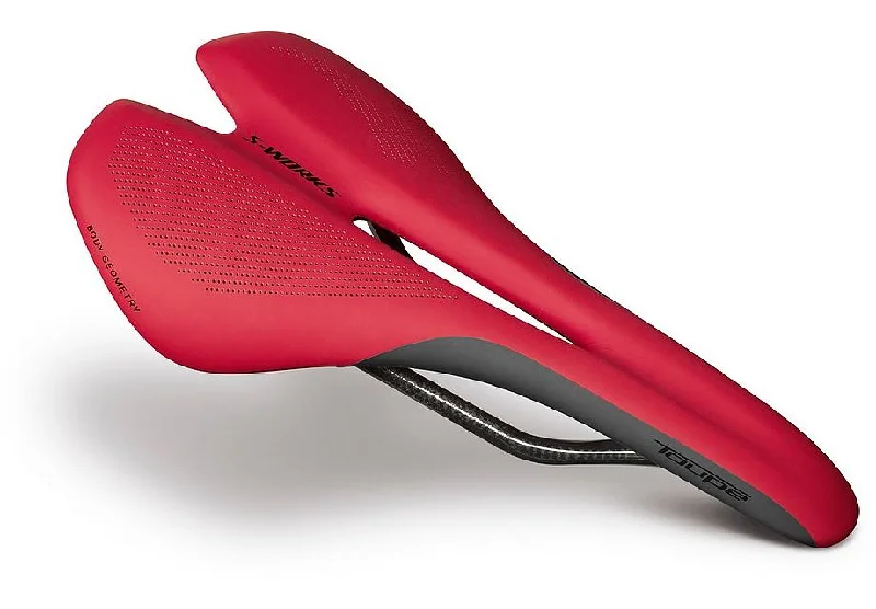 Cycling reflective gear-Specialized S-Works Toupe Carbon Saddle Team Red 143mm