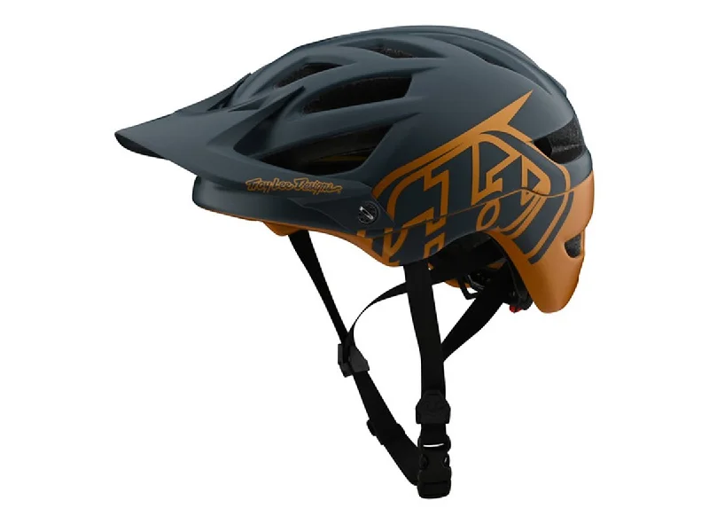 Cycling rain cover-Troy Lee Designs A1 MIPS MTB Helmet - Classic - Youth - Gray-Gold - 2020