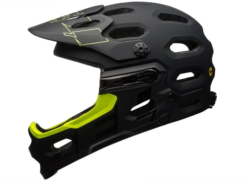 Cycling water carrier-Bell Super 3R MIPS Full Face Helmet - Matt Black-Retina Sear