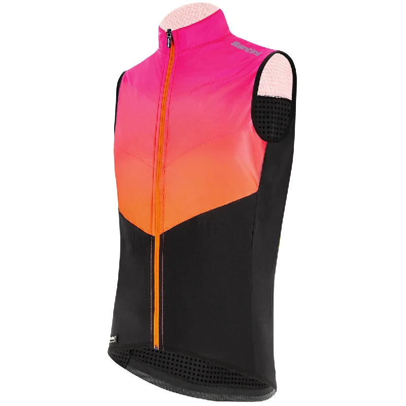 Cycling arm sleeves-Gilet Santini Redux Genio - Arancio