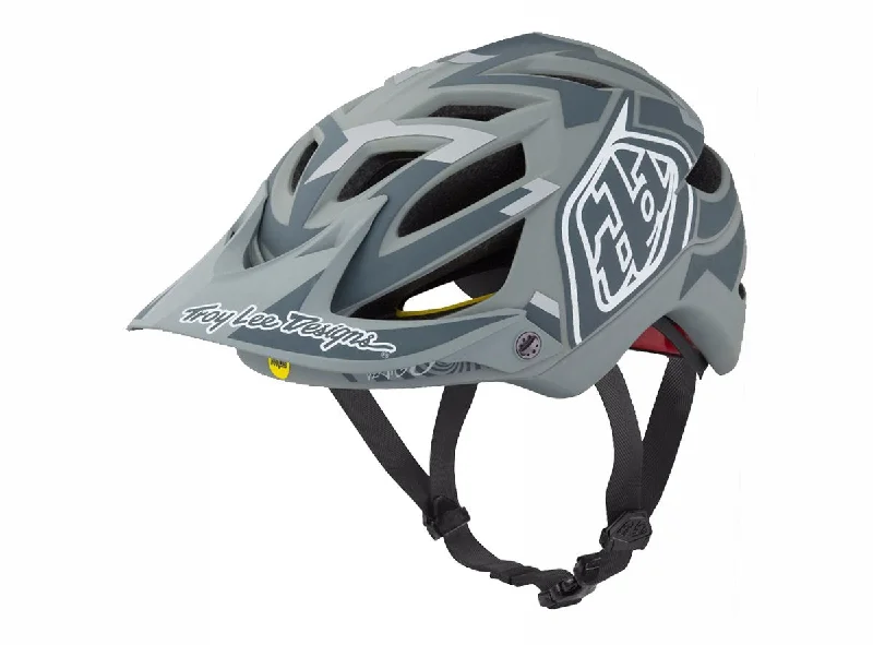 Road bike brakes-Troy Lee Designs A1 MIPS MTB Helmet - Vertigo - Gray