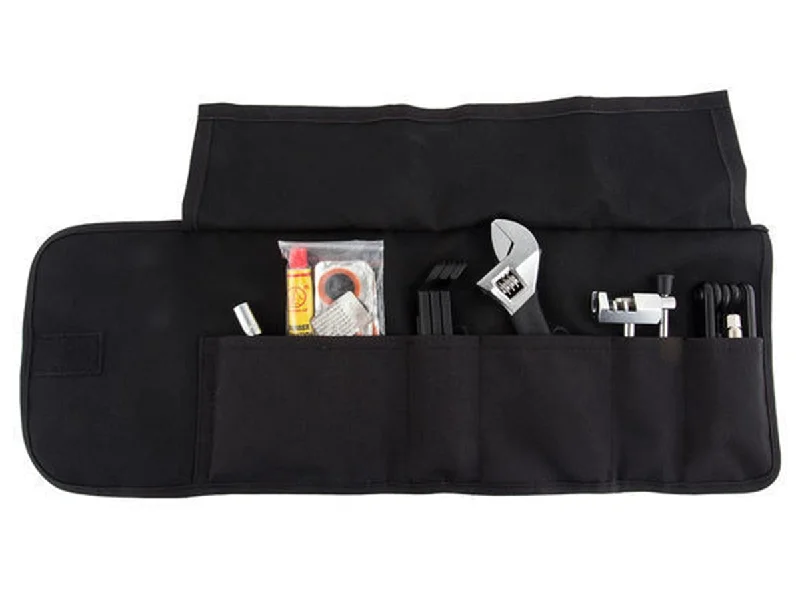 Cycling sun visor-Sunlite 9 Piece Basic Tool Wrap - Black