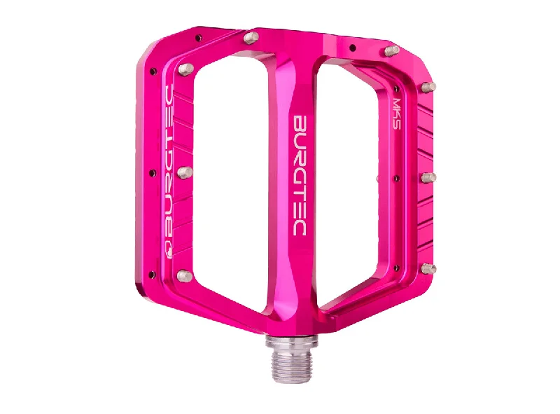 Road bike tires-Burgtec Penthouse MK5 Flat Pedals - Toxic Barbie Pink