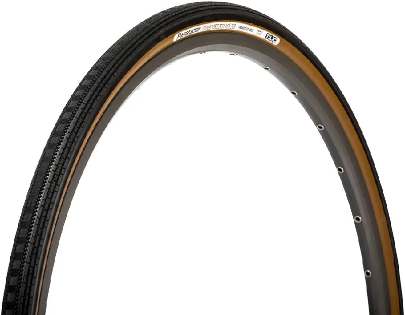 Bicycle rear basket-Panaracer Gravelking SS+ Tire 700x32C Folding Tubeless Ready ZSG Natural ProTite Shield 126TPI Brown