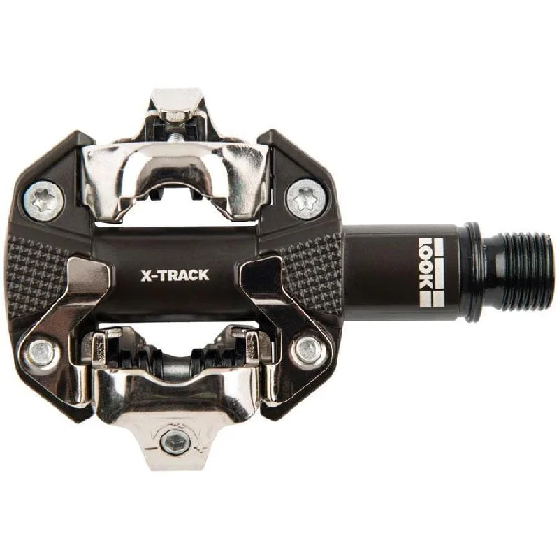 Mountain bike brakes-X-TRACK Pedals - Dual Sided Clipless Chromoly 9/16" Gray