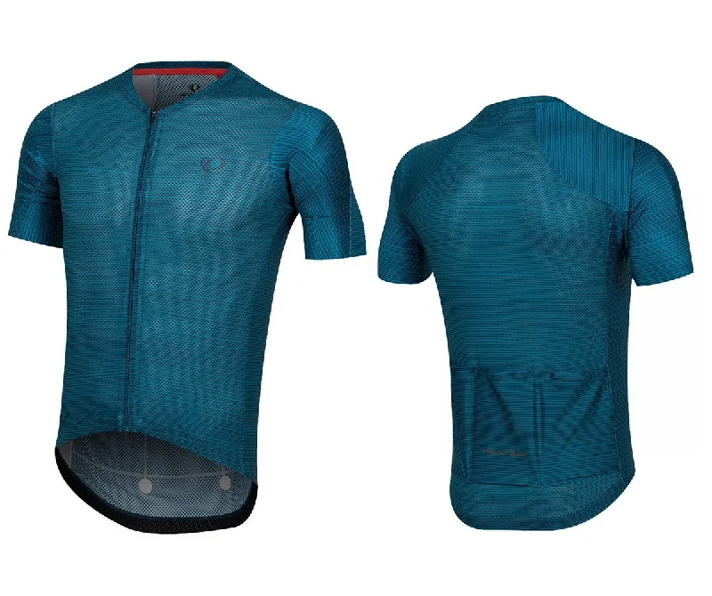 Mountain bike tires-Pearl Izumi PRO Mesh Short Sleeve Road Jersey - Teal-Navy Stripe - 2020