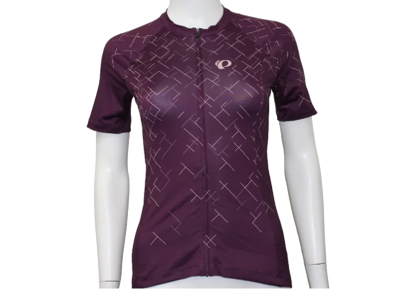 Mountain bike gear-Pearl Izumi Interval Short Sleeve Road Jersey - Womens - Dark Violet-Arctic Dust