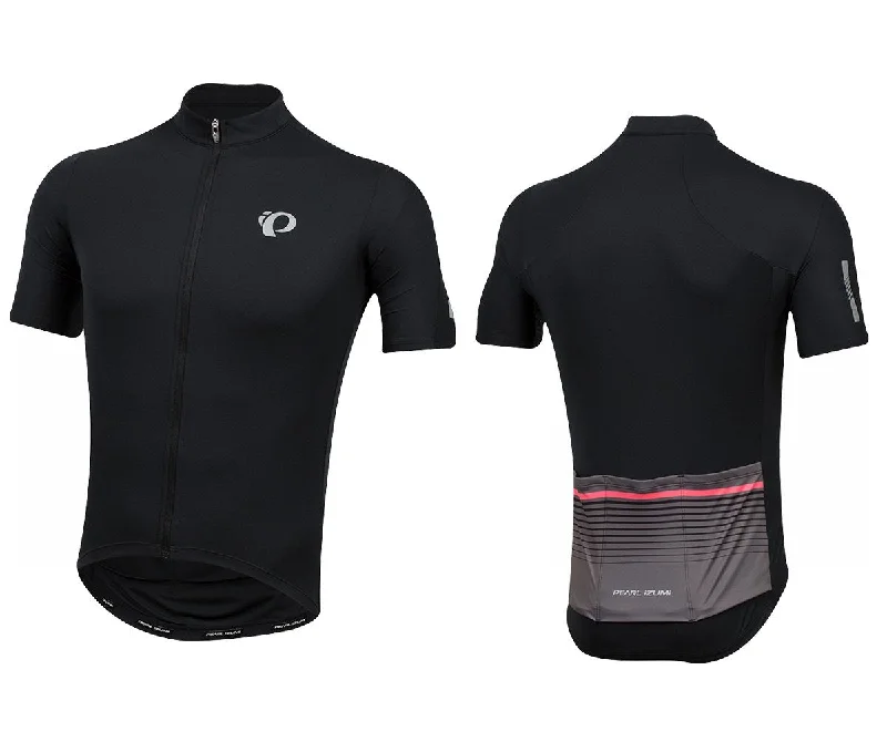 Road bike tires-Pearl Izumi Select Pursuit Short Sleeve Road Jersey - Black-Smoked Pearl Diffuse - 2018