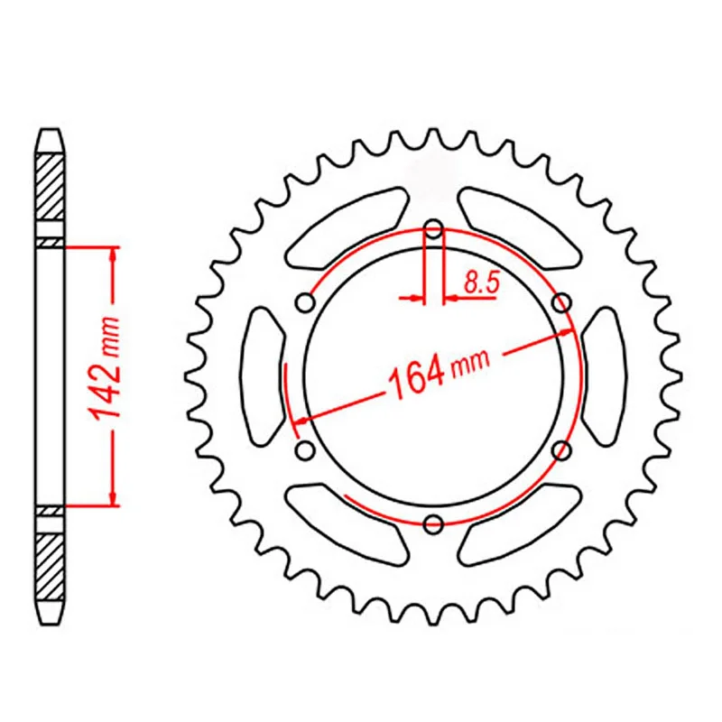 Bike frame bag-MTX 1074 Steel Rear Sprocket #525 (44T) (11-HY2-44)