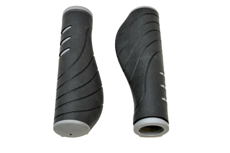 Bicycle handlebar mount-VELO BIKE HANDLEBAR GRIPS ERGONOMIC DUAL DENSITY 130MM VLG-1389D2 CITY COMFORT