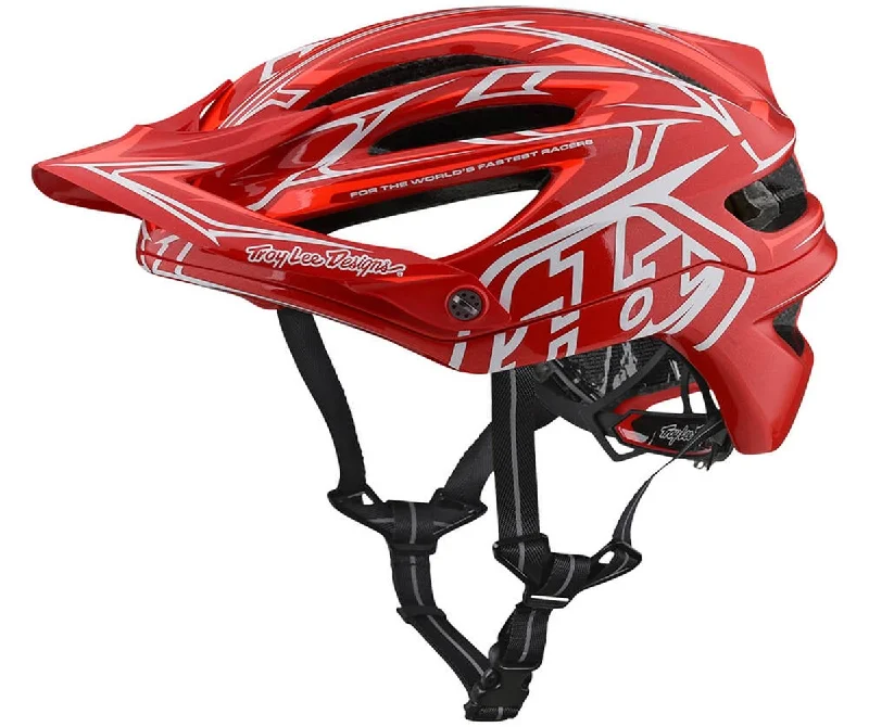 Road bike frame-Troy Lee Designs A2 MIPS MTB Helmet - Pinstripe 2 - Red - 2018