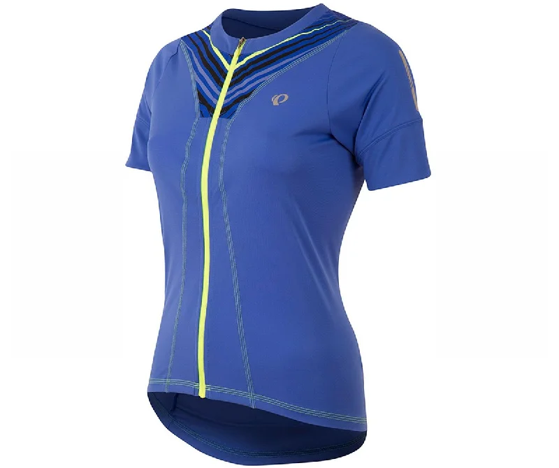 Cycling hi-vis vest-Pearl Izumi Select Pursuit Short Sleeve Road Jersey - Womens - Dazzling Blue Whirl