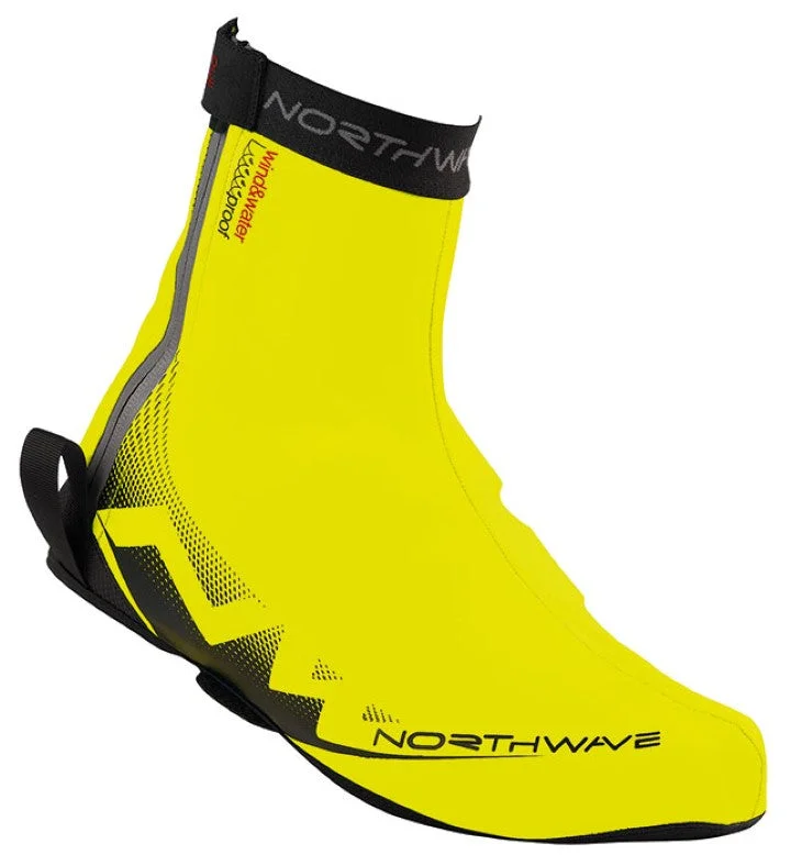 Cycling finger gloves-Northwave H2O Winter Waterproof Overshoes - Cycling Shoe Covers - Yellow - UK 2.5 – 4.5