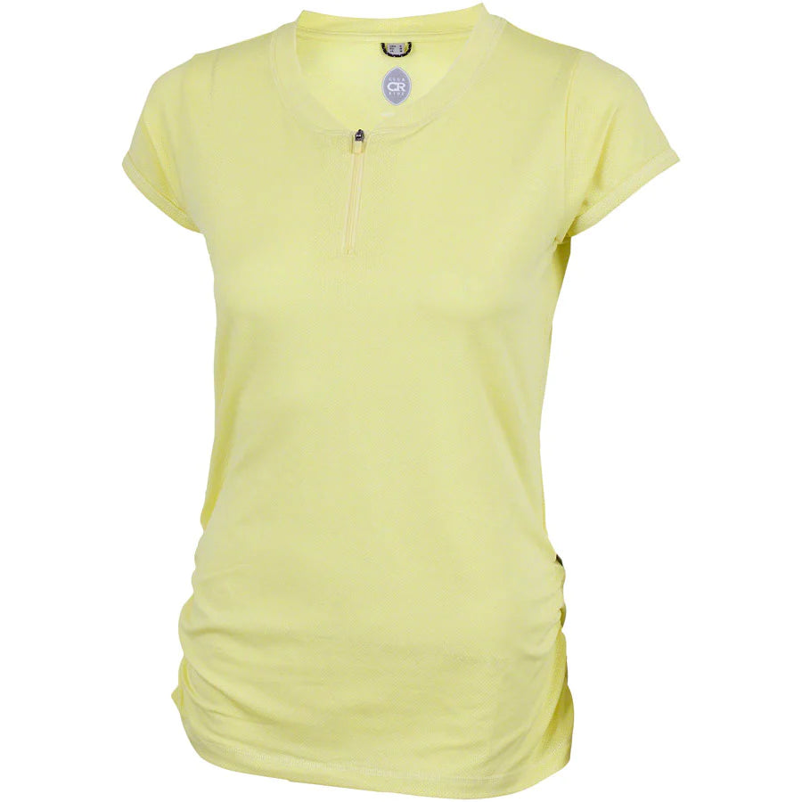 Bike seat post-Club Ride Deer Abby Short Sleeve MTB Jersey - Womens - Yellow