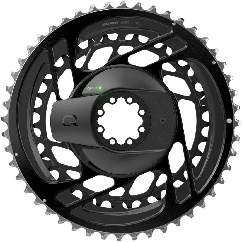 Bicycle chainring guard-SRAM Force AXS 2x Power Meter Chainring Kit - 48/35t 2x12-Speed 8-Bolt Direct Mount BLK D2