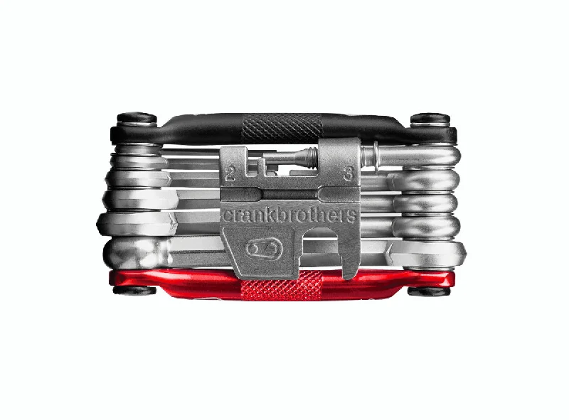 Bike tire tread-Crank Brothers M17 Multi-Tool - Black-Red