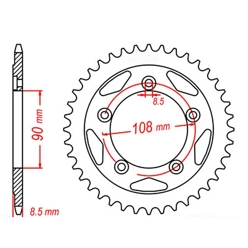 Bicycle cargo net-MTX 491 Steel Rear Sprocket #520 (38T) (11-491-38)