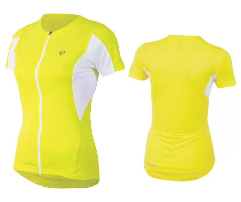 Cycling windproof gloves-Pearl Izumi Select Short Sleeve Road Jersey - Womens - Screaming Yellow-White