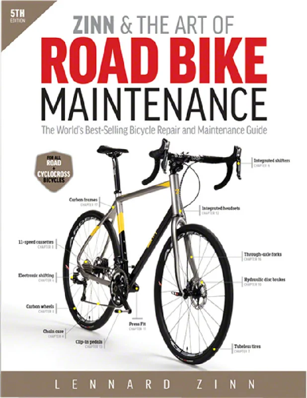 Cycling hi-vis vest-Velo Press Zinn and the Art of Road Bike Maintenance 5th Ed