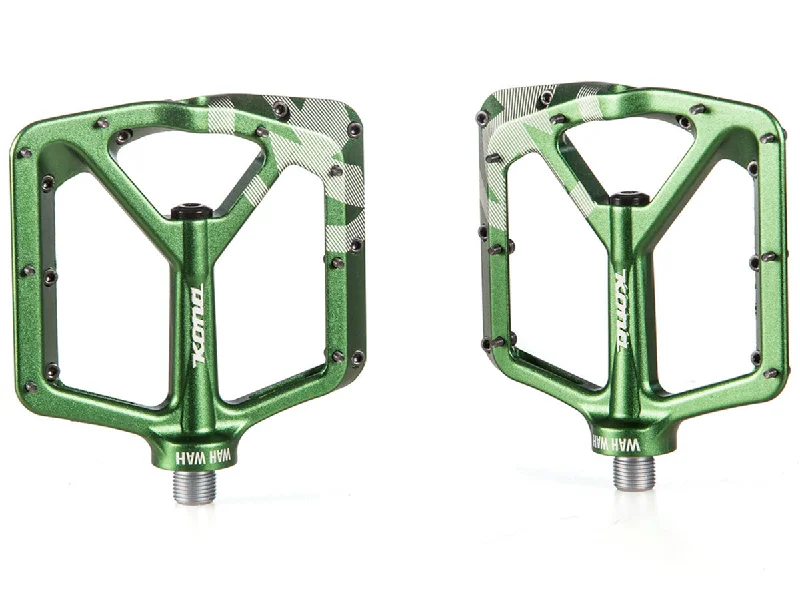 Bicycle tire tube-Kona Wah Wah 2 Alloy Platform Pedals - Dark Green