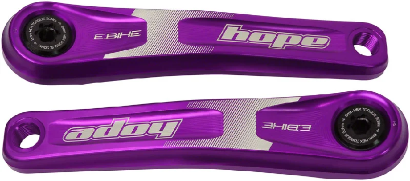 Mountain bike gear-Hope Ebike Crank Arm Set - 165mm ISIS Specialized Offset Purple