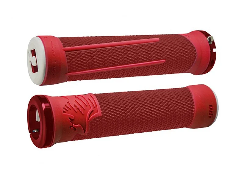 Cycling phone mount-ODI AG-2 Lock-On Grips - Red-Red