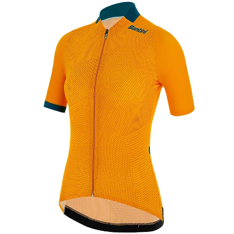 Road bike tires-Maglia donna Santini Redux Genio - Arancio