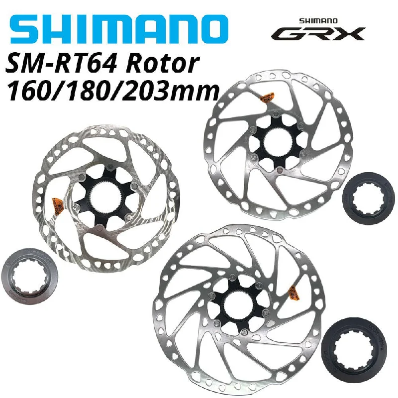 Mountain bike wheels-Shimano GRX SM-RT64 RT54 RT30 RT70 CENTER LOCK Disc Brake Rotor Technology MTB Mountain Bicycle RT 64 160MM 180MM 203MM