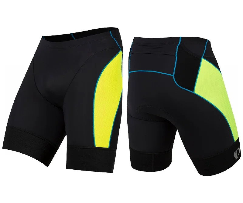 Mountain bike seat-Pearl Izumi Elite Pursuit Tri Short - Black-Screaming Yellow - 2019