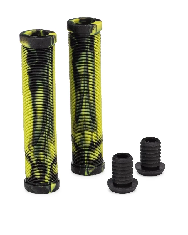 Bicycle gear cable-Flangeless BMX Grip - Lime/Black